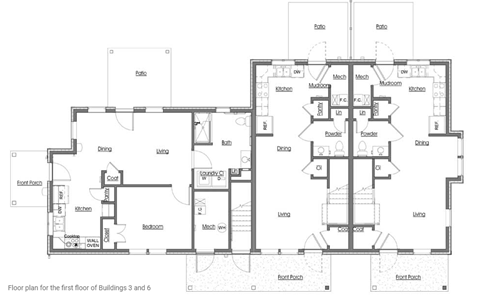 a floor plan for the first floor of a building